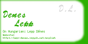 denes lepp business card