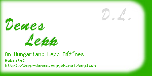 denes lepp business card